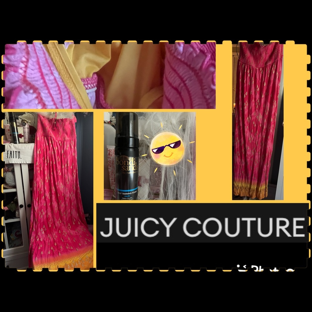 Beautiful Juicy Couture halter Maxi Dress size Large .